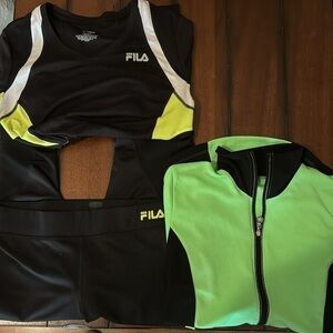 Bundle of 3 Fila sportswear and aeroltechdesigns cycle wear top!!